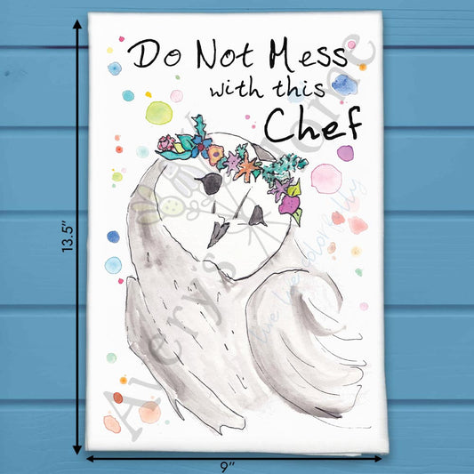 Don’t Mess With Chef Tea Towel – Bold Kitchen Gift