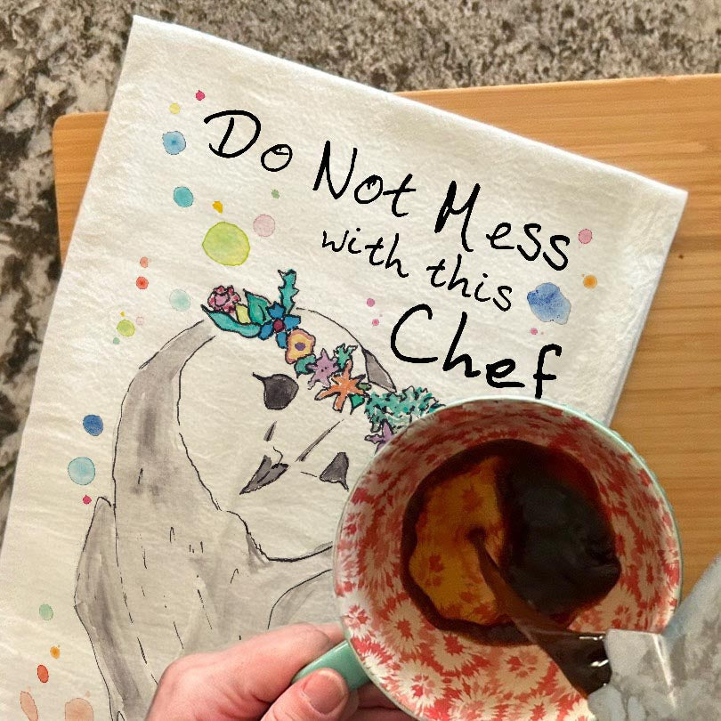 Don’t Mess With Chef Tea Towel – Bold Kitchen Gift