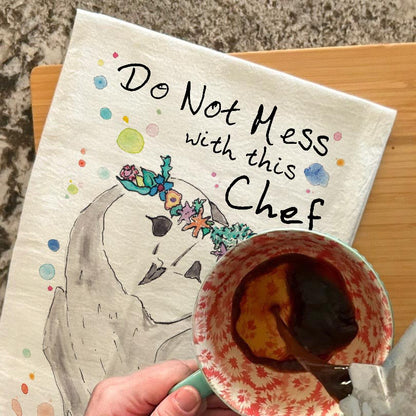 Don’t Mess With Chef Tea Towel – Bold Kitchen Gift