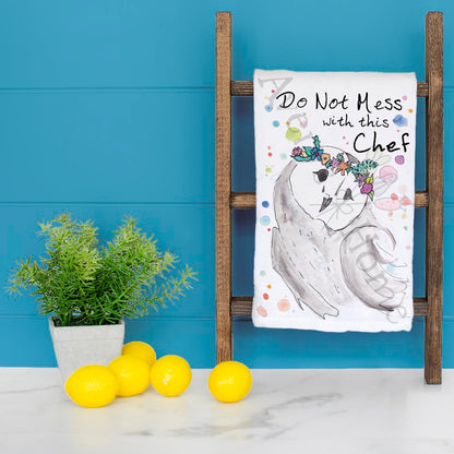 Don’t Mess With Chef Tea Towel – Bold Kitchen Gift