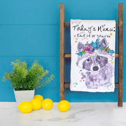 Today’s Menu Tea Towel – Lazy Kitchen Decor
