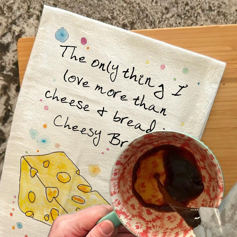 I Love Cheese Tea Towel – Dairy Delight Gift