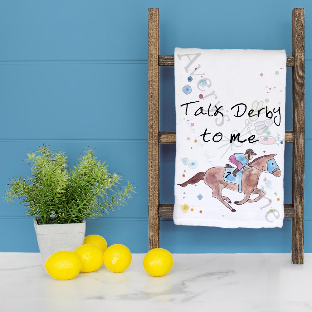 Kentucky Derby Horse Tea Towel – Race Day Decor