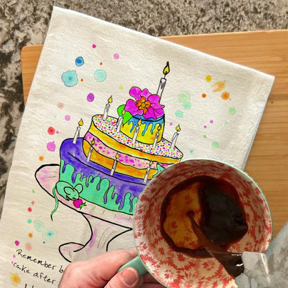 We Were Wild Cake Tea Towel – Funny Birthday Gift