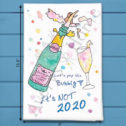 Not 2020 Again Tea Towel – Funny New Year Decor
