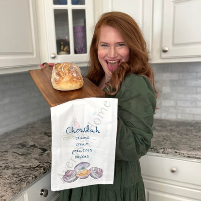 Chowdah Tea Towel – New England Seafood Humor