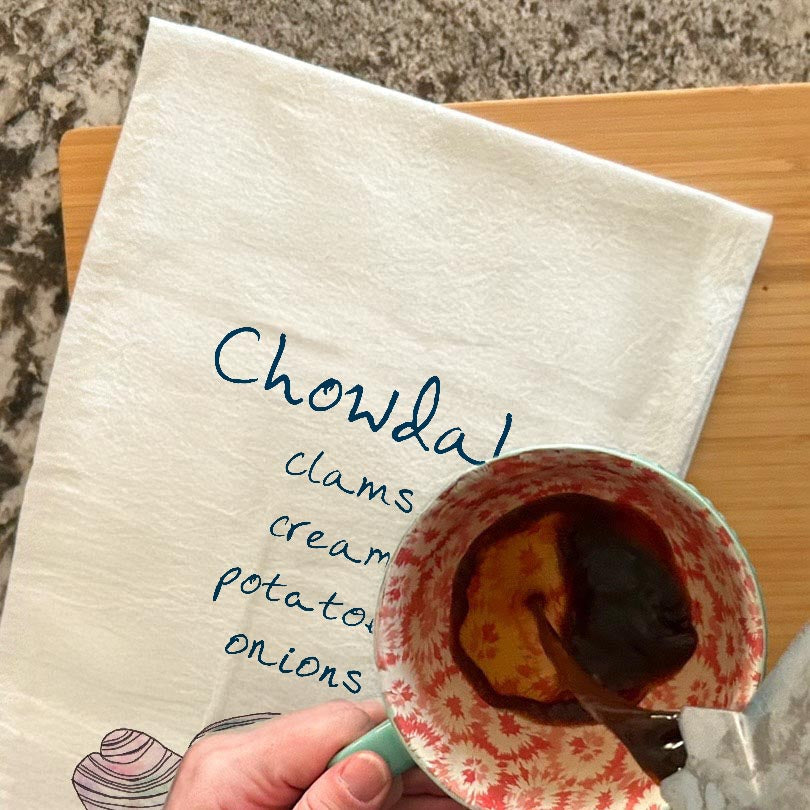 Chowdah Tea Towel – New England Seafood Humor