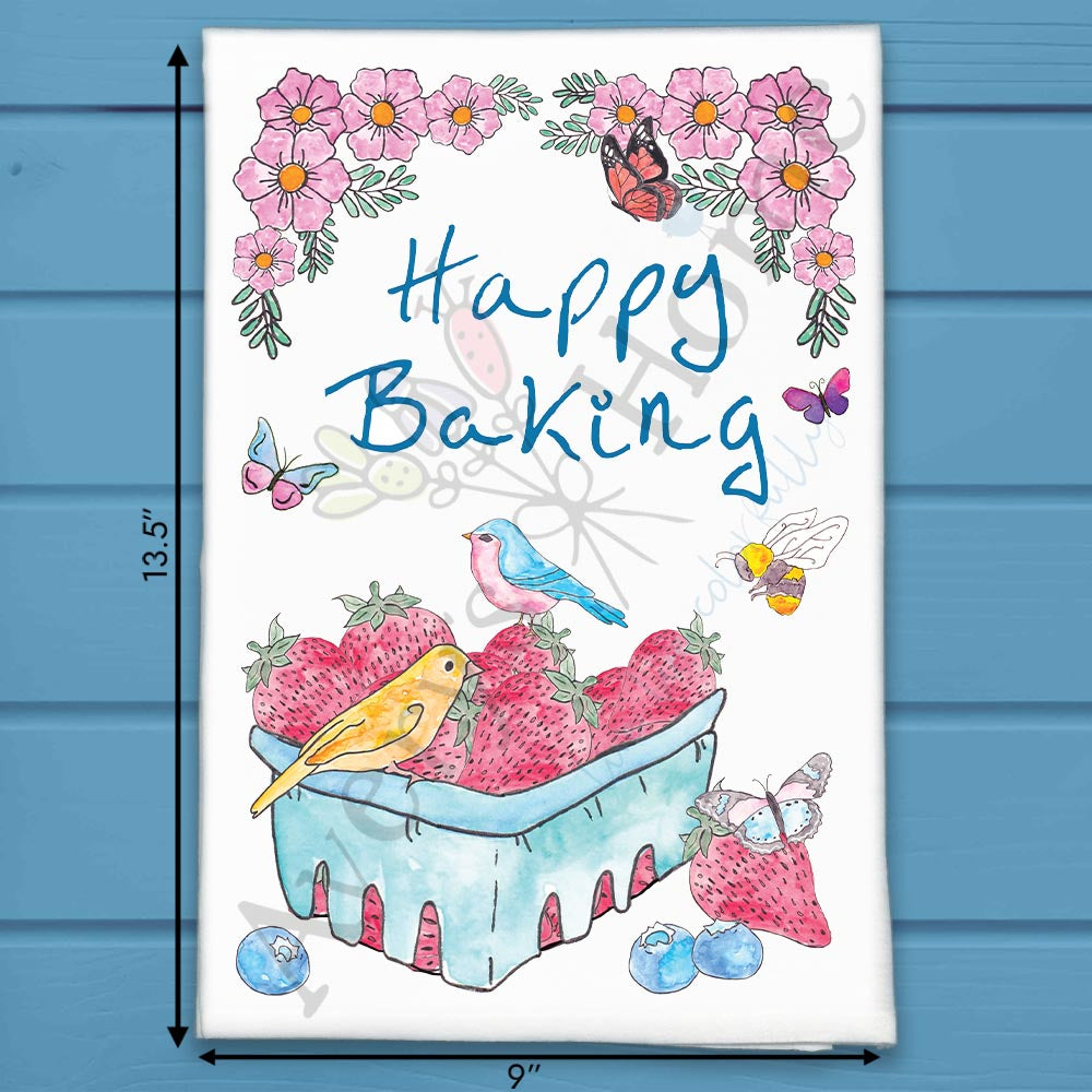 Happy Baking Tea Towel – Sweet Spring Decor