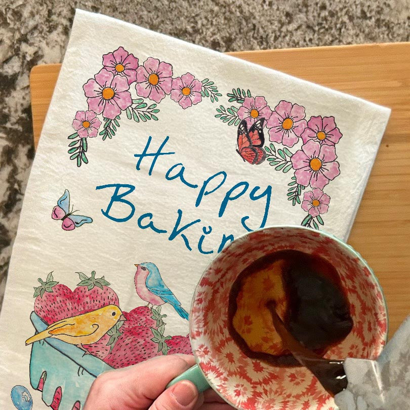 Happy Baking Tea Towel – Sweet Spring Decor