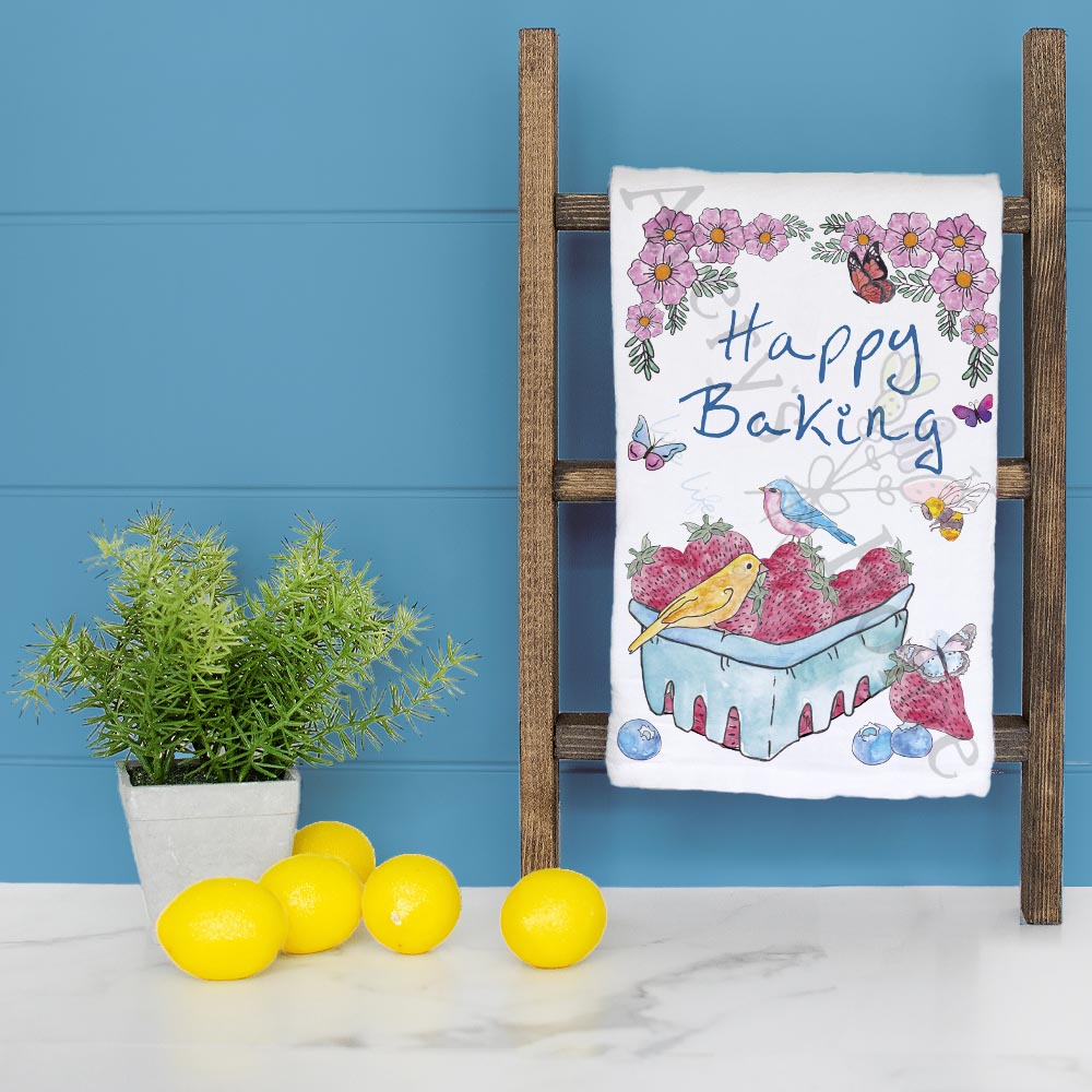 Happy Baking Tea Towel – Sweet Spring Decor