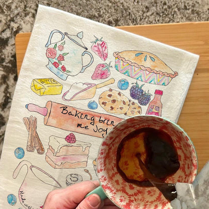 Baking Brings Joy Tea Towel – Cookie & Cake Decor
