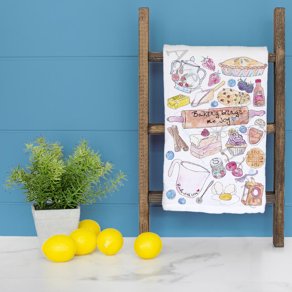 Baking Brings Joy Tea Towel – Cookie & Cake Decor