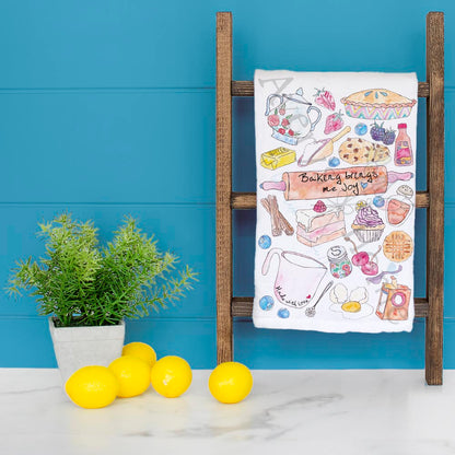 Baking Brings Joy Tea Towel – Cookie & Cake Decor