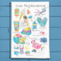 Lake Day Must-Haves Tea Towel – Boating & Drinks Decor