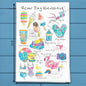 River Day Must-Haves Tea Towel – Tubing & Sunshine Decor