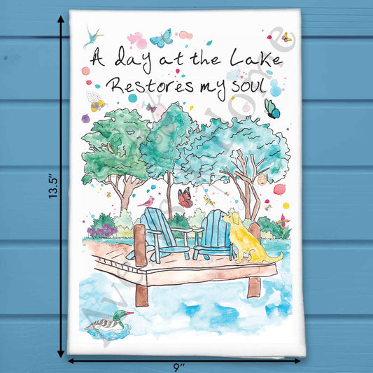 Day on the Water Tea Towel – Outdoor Relaxation Gift