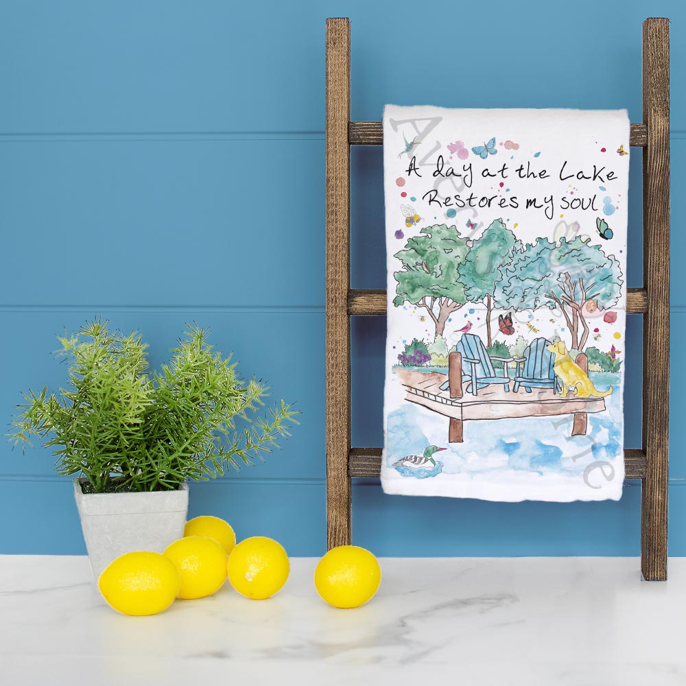 Day on the Water Tea Towel – Outdoor Relaxation Gift