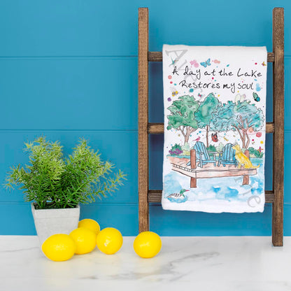 Day on the Water Tea Towel – Outdoor Relaxation Gift