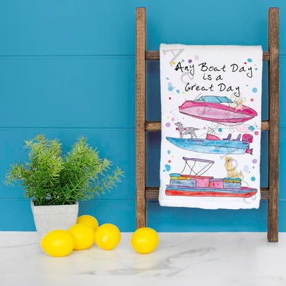 Any Boat Lake Day Tea Towel – Nautical Decor