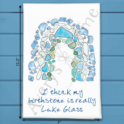 Lake Glass Birthstone Tea Towel – Coastal Gift