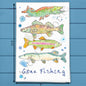 Gone Fishing Tea Towel – Lake Life Souvenir