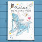 River & Wine Tea Towel – Nature Decor Gift