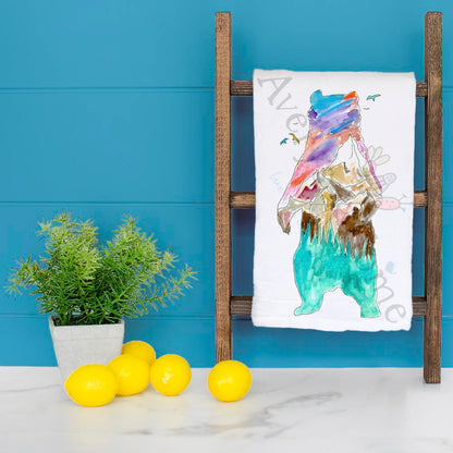 Mountain Bear Tea Towel – Forest Wildlife Decor
