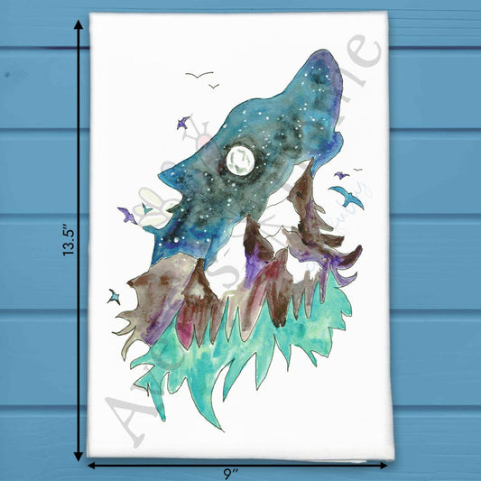 Mountain Wolf Tea Towel – Wilderness Decor