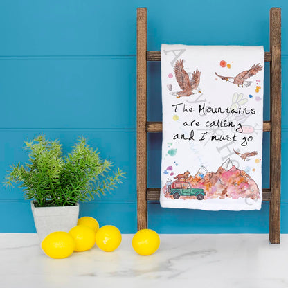 Jeep Dog Mountain Tea Towel – Adventure Lover Gift