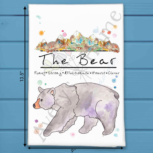 The Mountain Bear Tea Towel – Bold Nature Decor