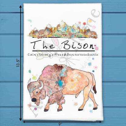 Mountain Bison Tea Towel – Wild Frontier Decor