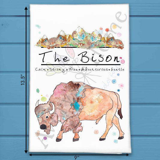 Mountain Bison Tea Towel – Wild Frontier Decor