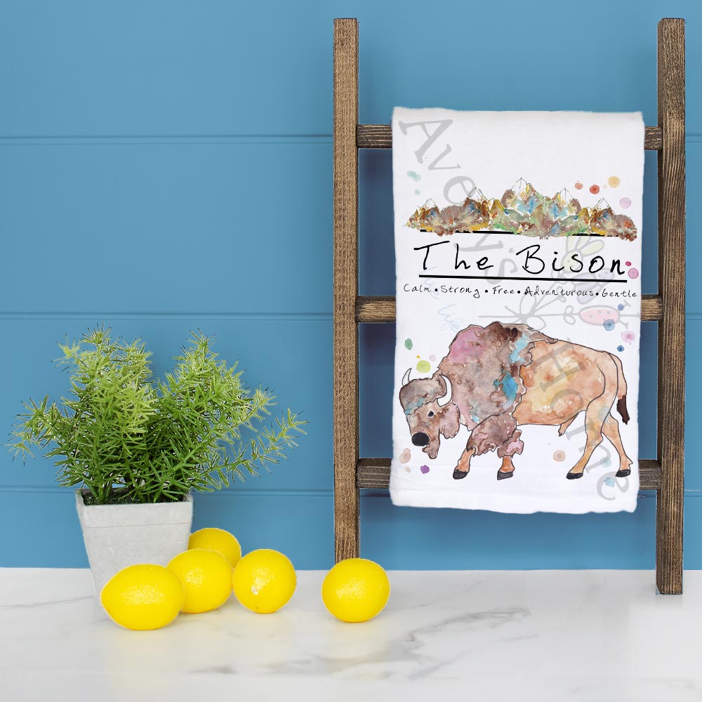 Mountain Bison Tea Towel – Wild Frontier Decor