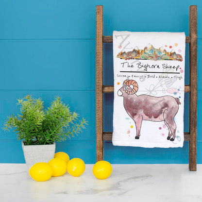 Mountain Bighorn Tea Towel – Wild Ridge Decor