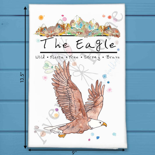 Mountain Eagle Tea Towel – Soaring Nature Decor