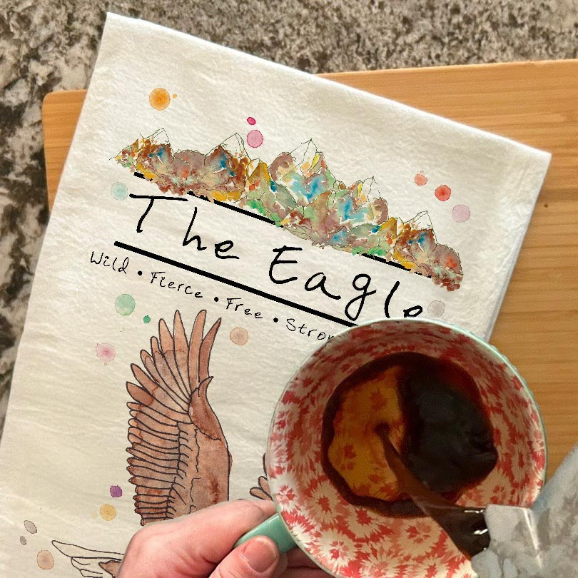 Mountain Eagle Tea Towel – Soaring Nature Decor