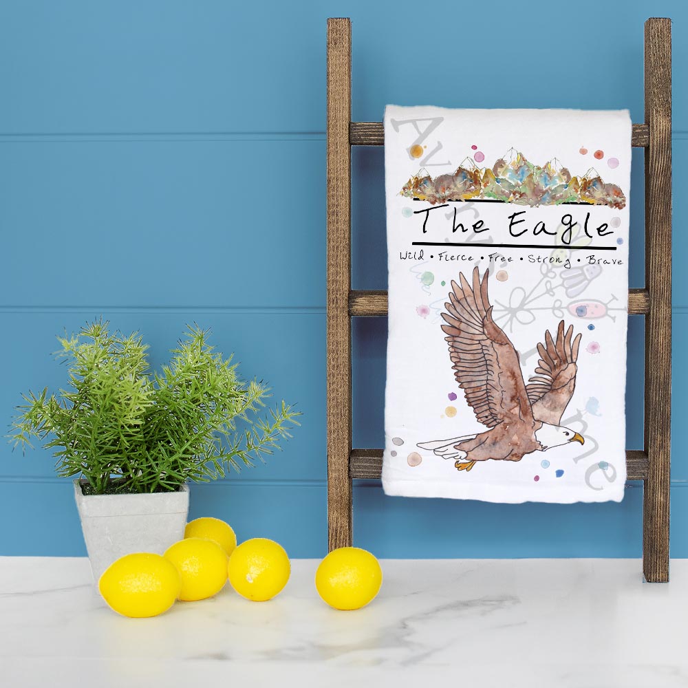 Mountain Eagle Tea Towel – Soaring Nature Decor