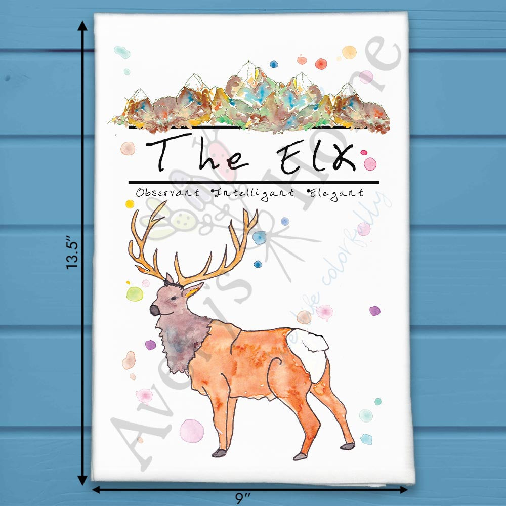 Mountain Elk Tea Towel – Woodland Majesty