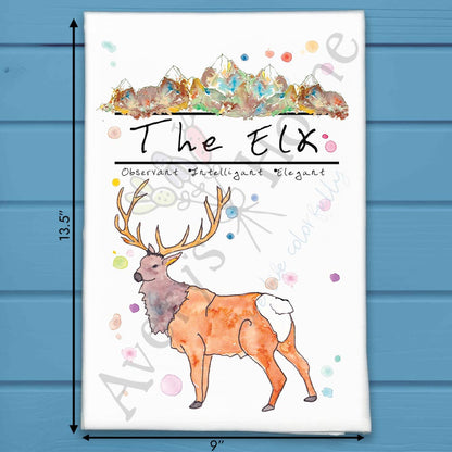 Mountain Elk Tea Towel – Woodland Majesty