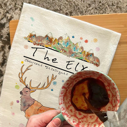 Mountain Elk Tea Towel – Woodland Majesty