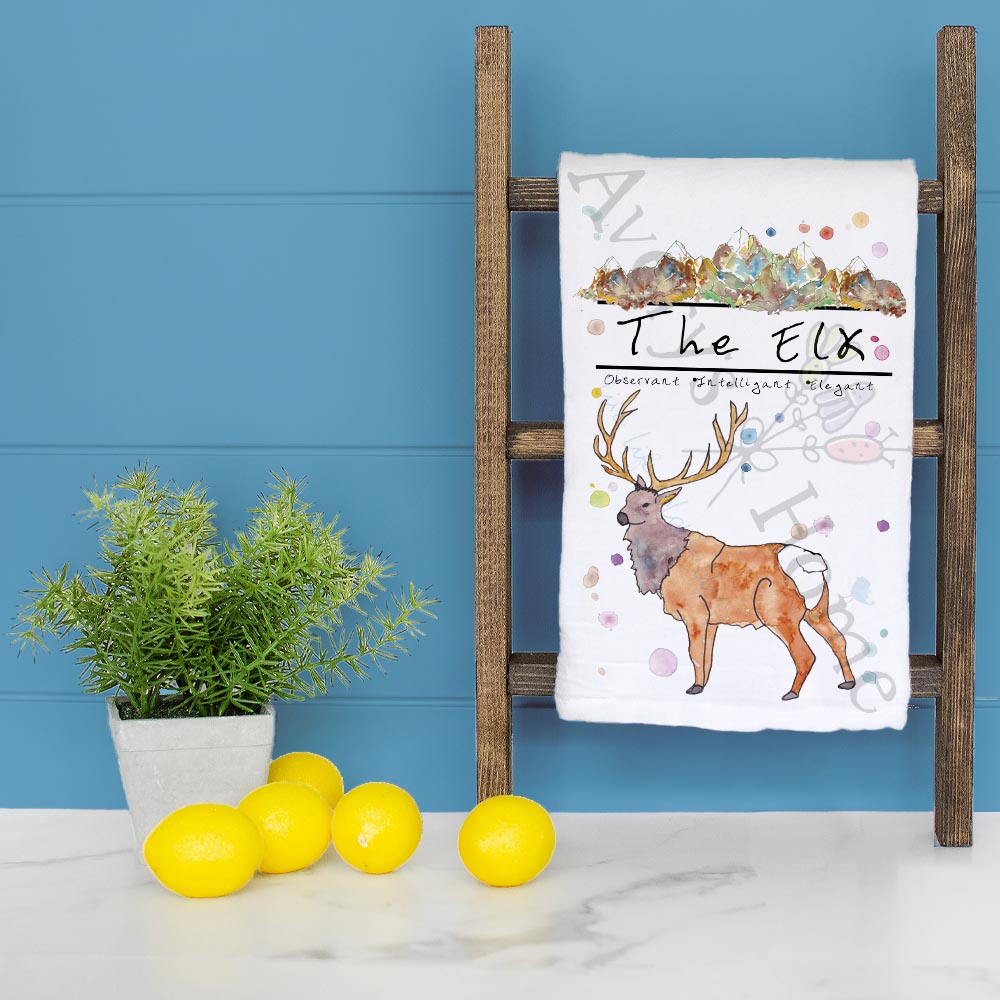 Mountain Elk Tea Towel – Woodland Majesty