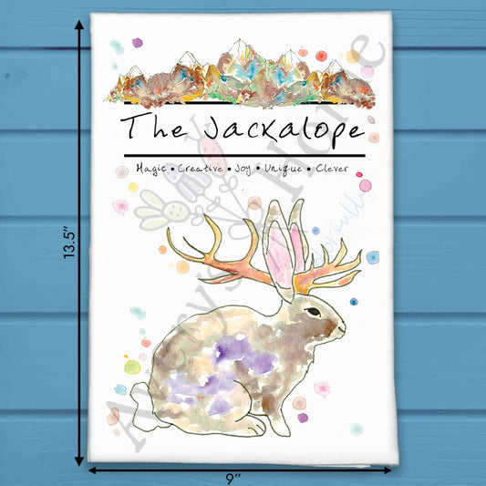 Mountain Jackalope Tea Towel – Mythical Decor