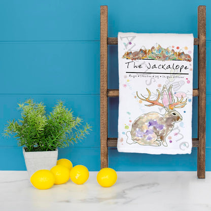 Mountain Jackalope Tea Towel – Mythical Decor