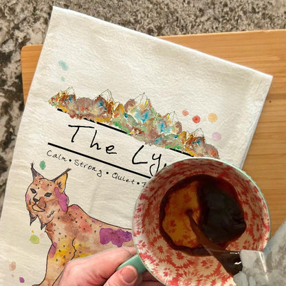 Mountain Lynx Tea Towel – Fierce Forest Decor