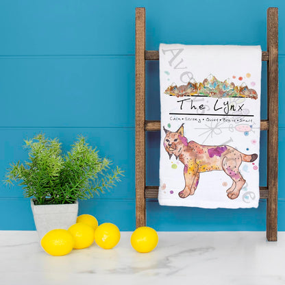 Mountain Lynx Tea Towel – Fierce Forest Decor