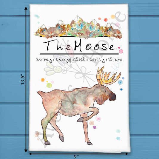 Mountain Moose Tea Towel – Woodland Decor