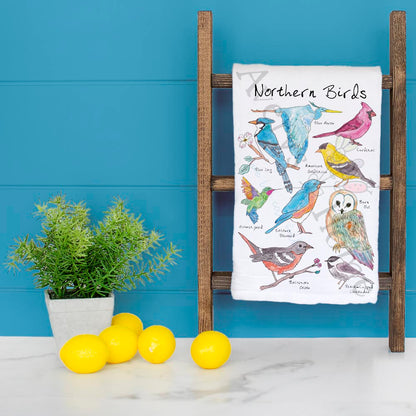 Northern Birds Tea Towel – Backyard Birdwatcher Gift
