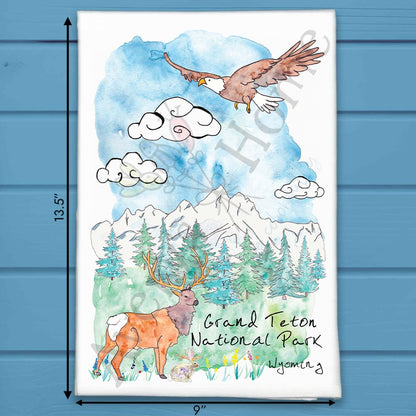 Grand Teton National Park Tea Towel – Wyoming Decor