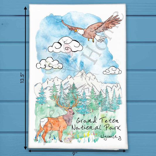 Grand Teton National Park Tea Towel – Wyoming Decor