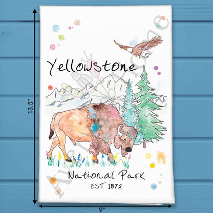 Yellowstone National Park Tea Towel – Scenic USA Decor